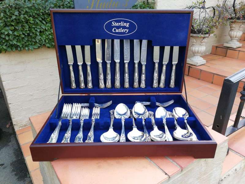 Atkinson Brothers, Sheffield Kings-Pattern 6 Place Cutlery Set In Original Canteen (6 Place)