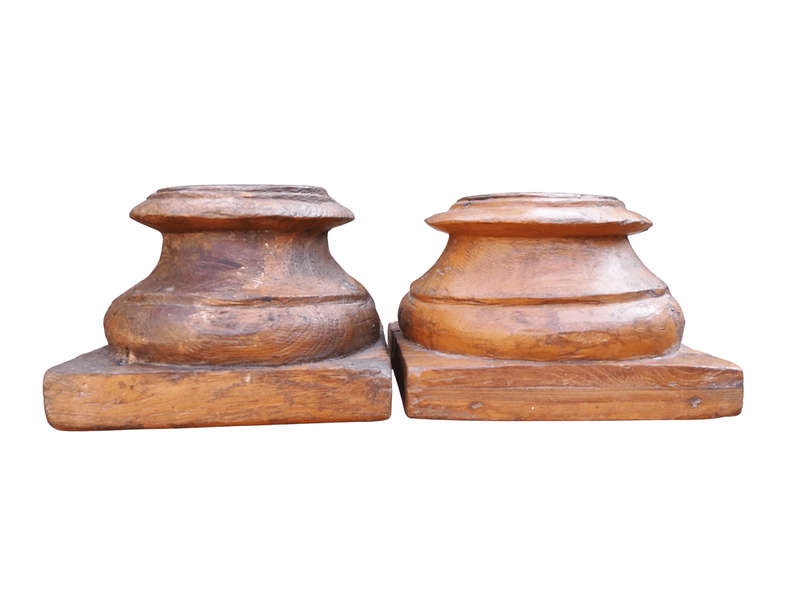 Carved Wooden Square top Candle holders or styling bases (SOLD INDIVIDUALLY)