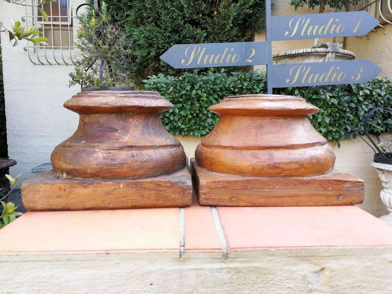 Carved Wooden Square top Candle holders or styling bases (SOLD INDIVIDUALLY)