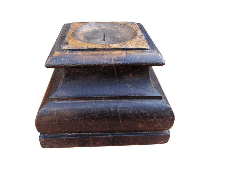 Carved Wooden Square top Candle holders or styling bases (SOLD INDIVIDUALLY)