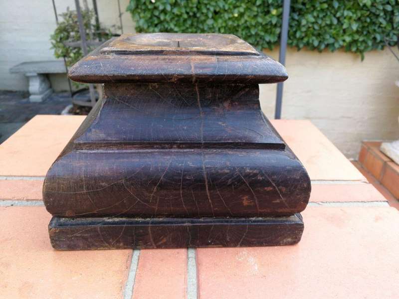 Carved Wooden Square top Candle holders or styling bases (SOLD INDIVIDUALLY)