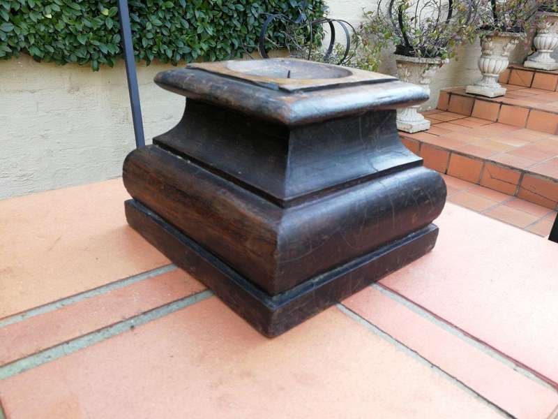 Carved Wooden Square top Candle holders or styling bases (SOLD INDIVIDUALLY)