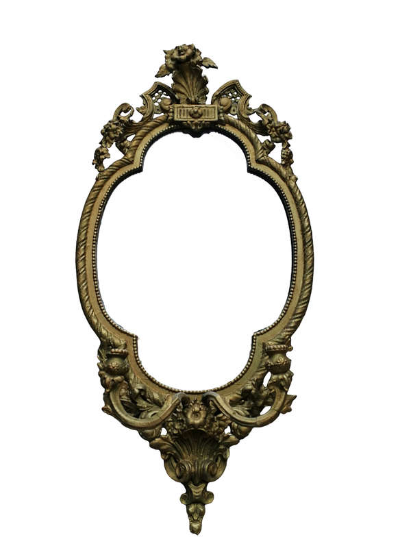 19th Century Gilt Mirror With Candle Holders