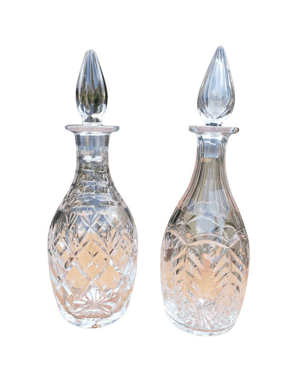 A Pair Of Cut Glass Decanters
