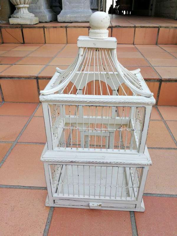A  Pair of Antique / Vintage Graduated Birdcages ND