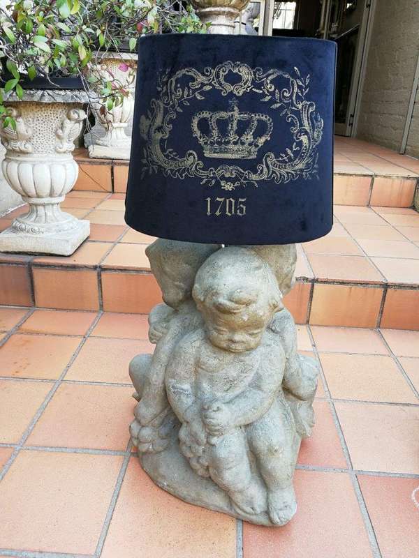 A Black and Gold Crown Hand-made Lampshade  (per shade, excludes lamp)