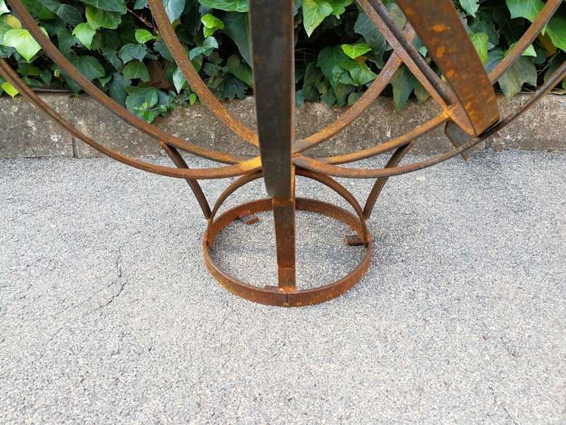 A Pair of Large  20th Century Metal Armillary Sphere