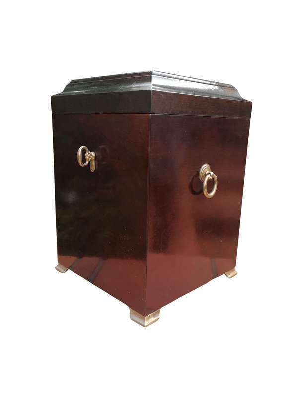 A 20th Century Victorian Style Mahogany Wine Box Made by The Bombay Company