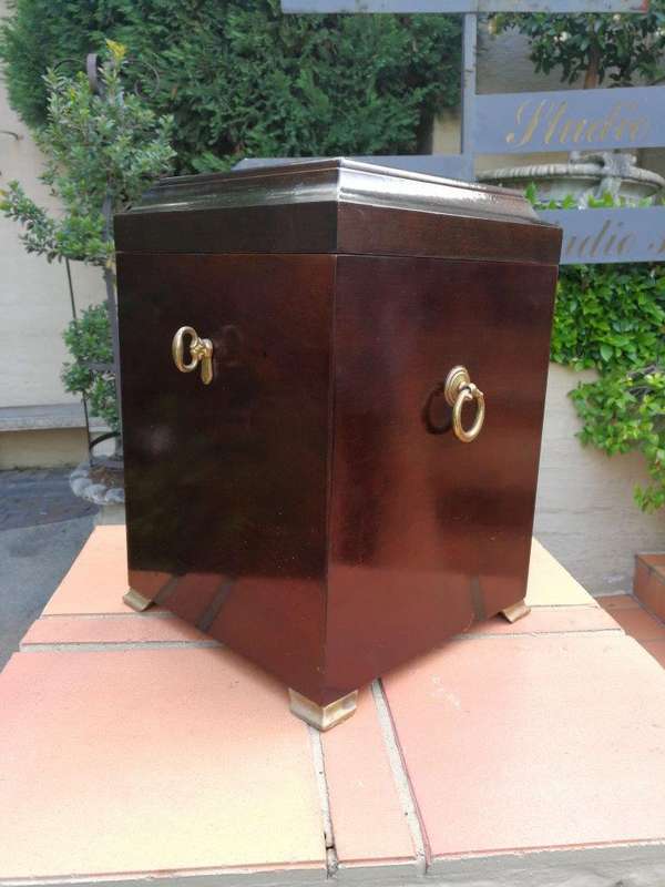 A 20th Century Victorian Style Mahogany Wine Box Made by The Bombay Company