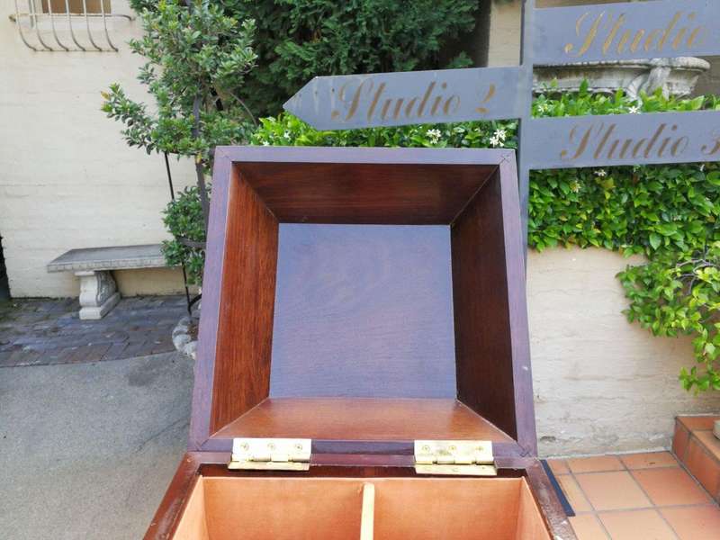 A 20th Century Victorian Style Mahogany Wine Box Made by The Bombay Company