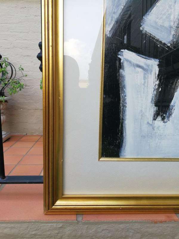 A Black and White Abstract Composition