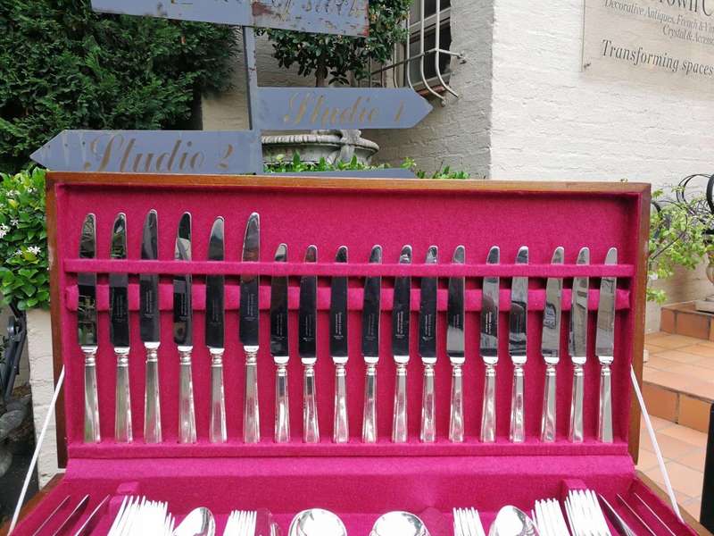 A Twelve Place Setting of EPNS A1 Sheffield England Cutlery in Canteen