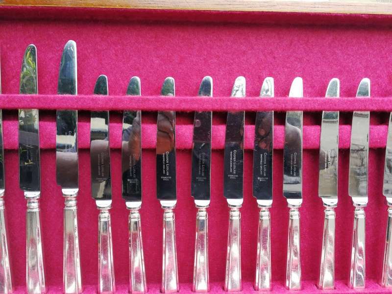 A Twelve Place Setting of EPNS A1 Sheffield England Cutlery in Canteen