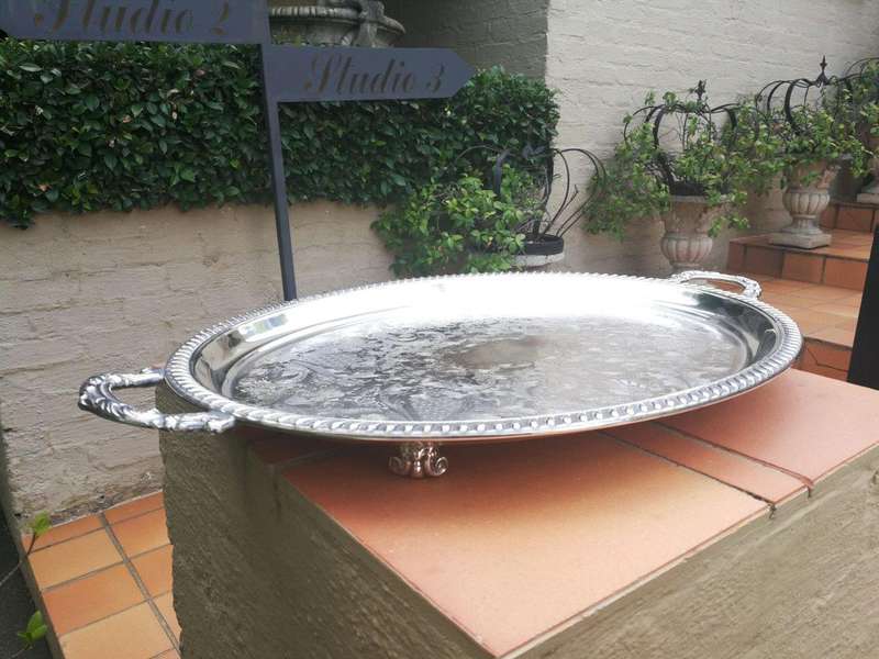 A Large Epns Two Handled Tray