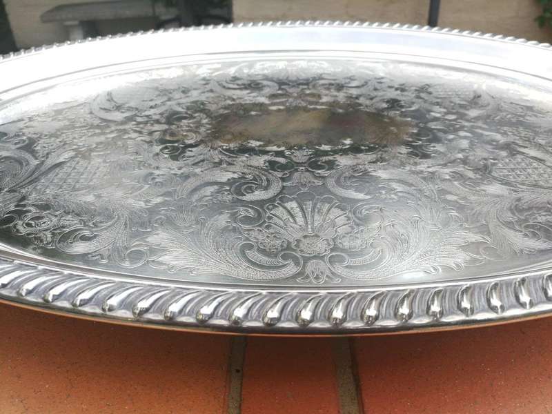 A Large Epns Two Handled Tray