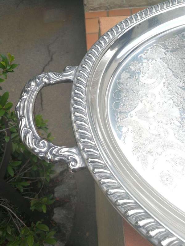 A Large Epns Two Handled Tray