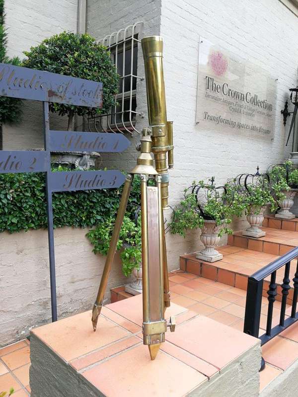 A Rare Antique Solid Brass Telescope