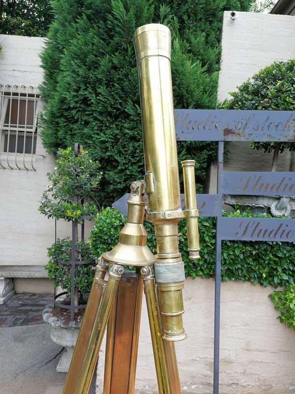 A Rare Antique Solid Brass Telescope
