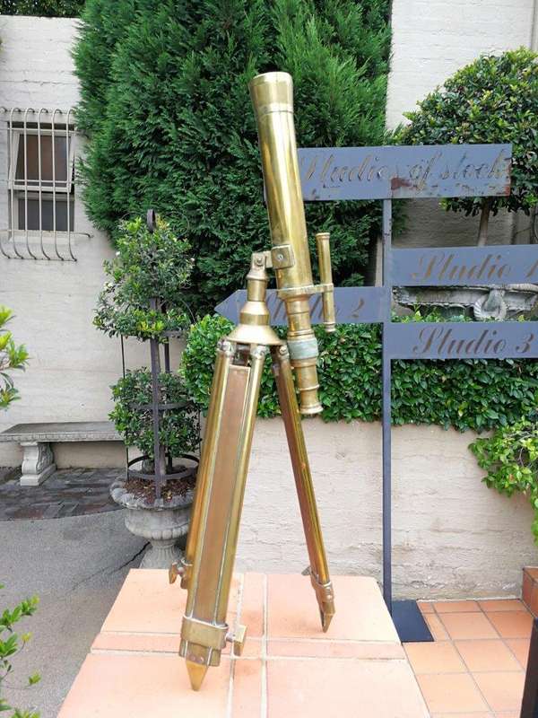 A Rare Antique Solid Brass Telescope