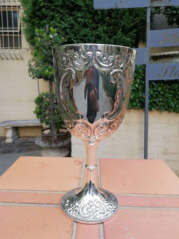 An Antique Victorian Silver Lage Size Goblet Sheffield  Circa 1897 500grams Silver