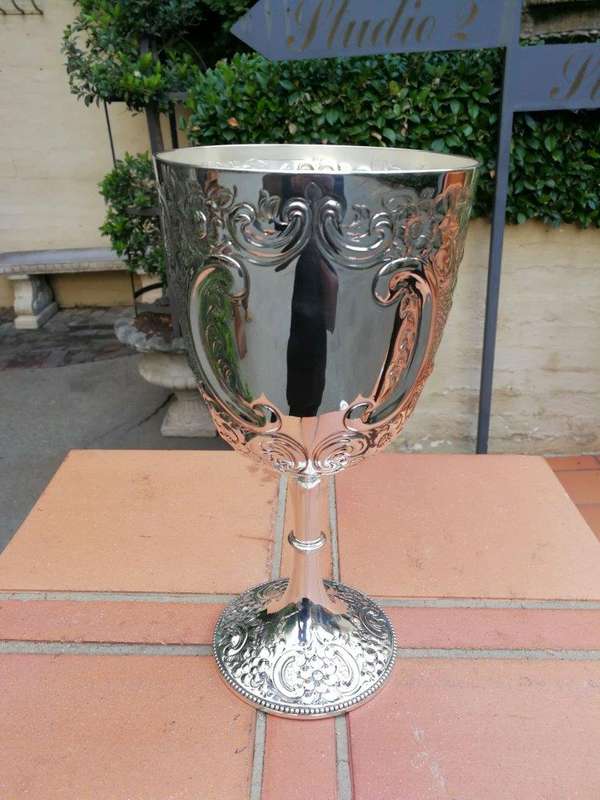 An Antique Victorian Silver Lage Size Goblet Sheffield  Circa 1897 500grams Silver
