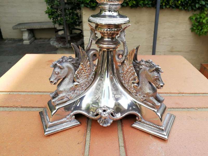 A Victorian Silver-Plate Candelabra
