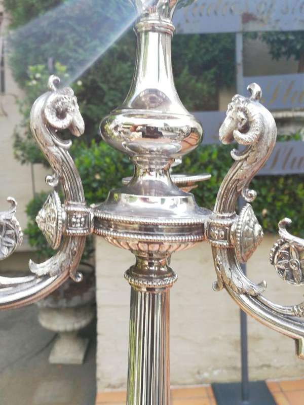 A Victorian Silver-Plate Candelabra