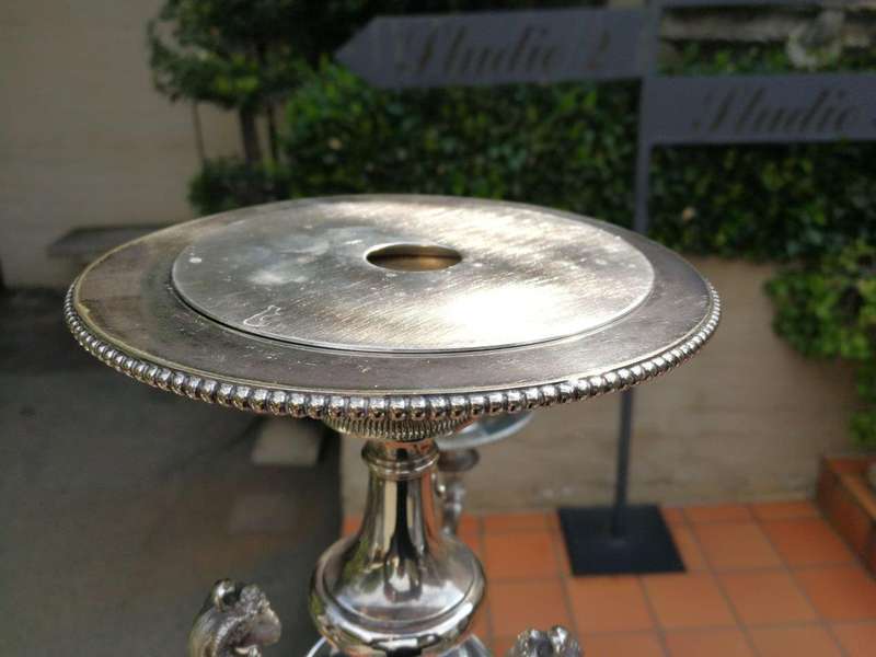 A Victorian Silver-Plate Candelabra