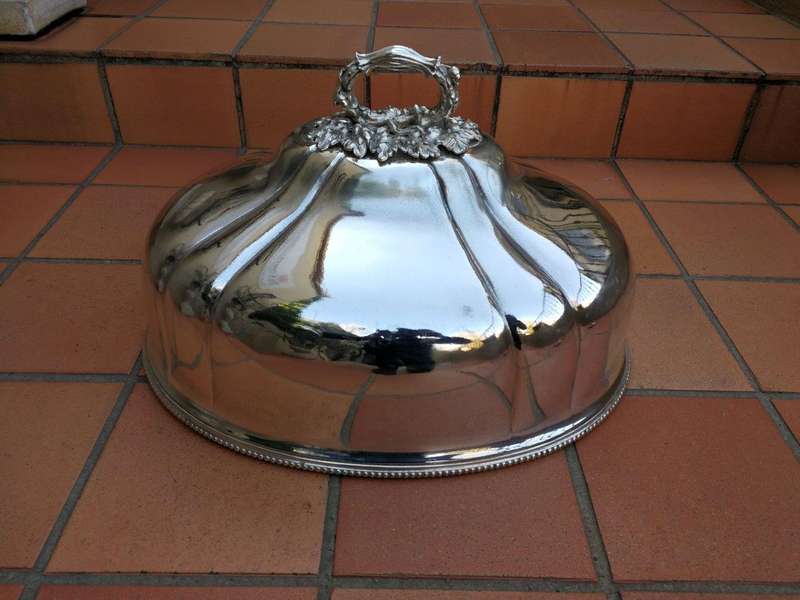 An Antique Massive Silver-Plated Food Dome