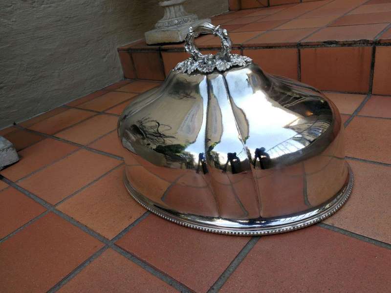 An Antique Massive Silver-Plated Food Dome