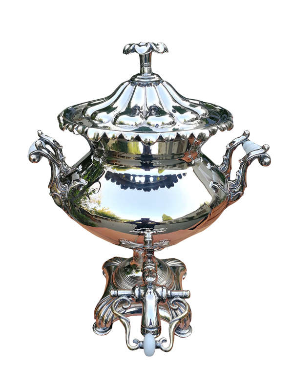 A 19th Century Large Silver-Plate Samovar