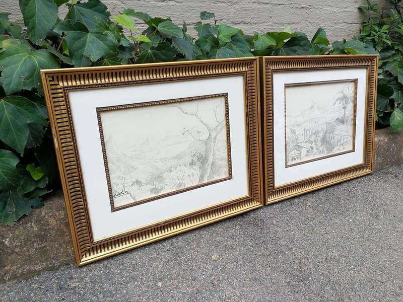 A Pair Of Gabriel De Jongh (South Africa, 1913 - 2004) Pencil On Paper, Signed , Rio De Janeiro S...