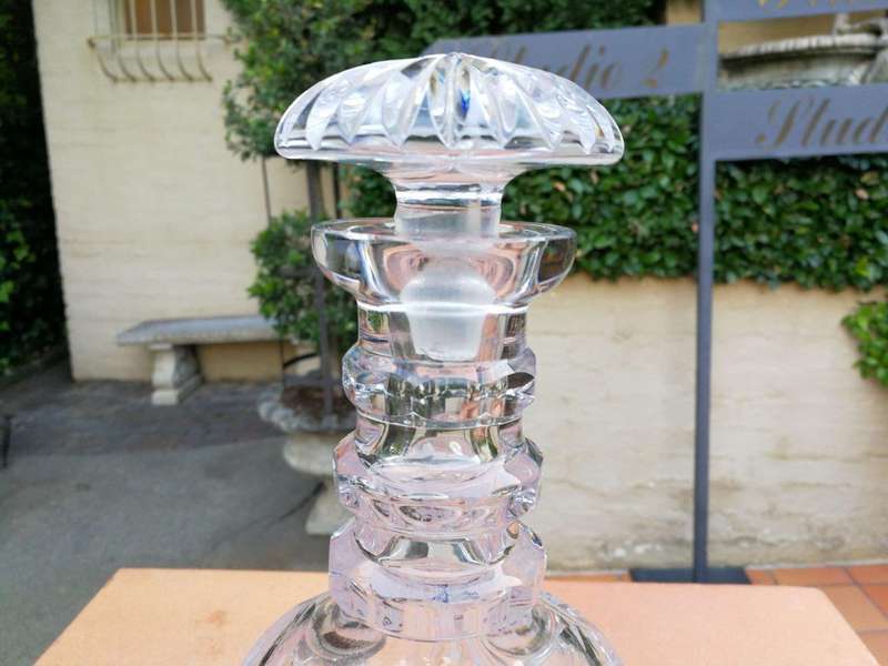 A 20th Century Rose Cut Crystal Decanter