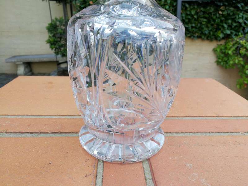 A 20th Century Rose Cut Crystal Decanter