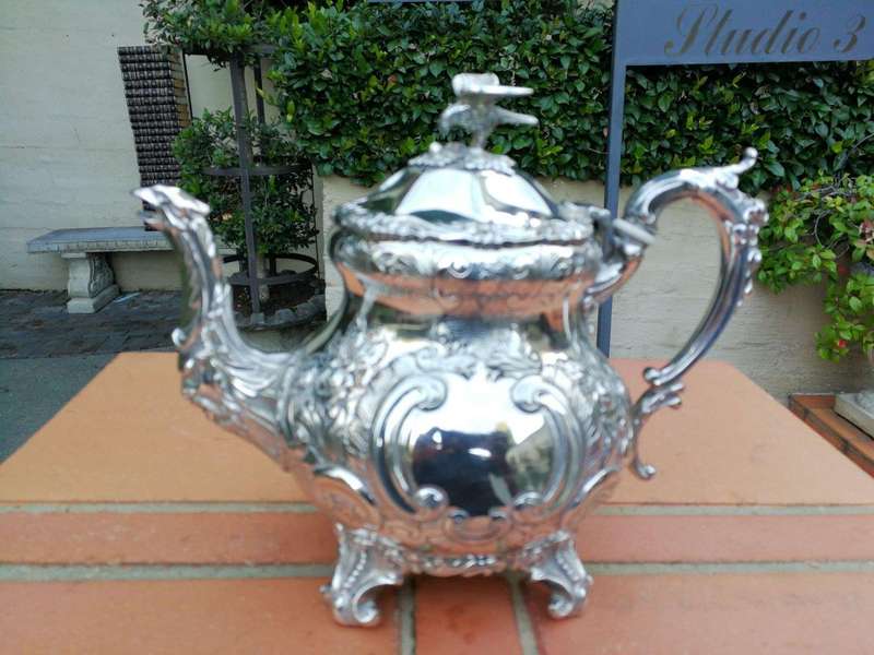 A Late 19th Century Electroplate Five Piece Tea Service