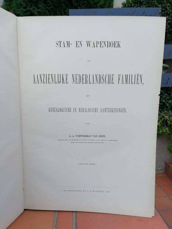 A Set Of Late 19th Century Circa 1885/1890 Extra-Large Size Decorative Books Entitled Stam En Wap...