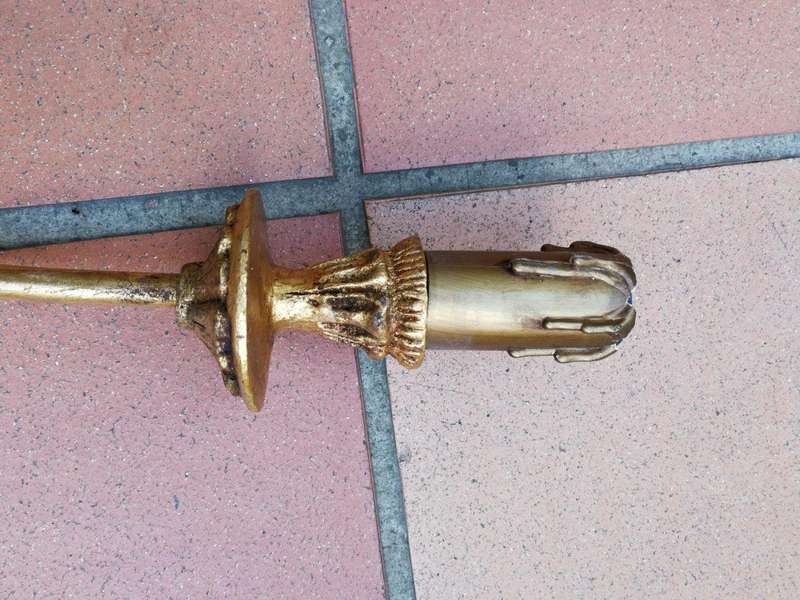 A 20th Century Pair Of Carved Gold Painted Wall Sconces With Eagles