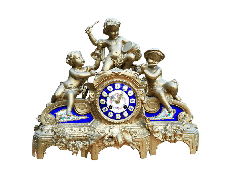 A 20th Century French Brass Clock