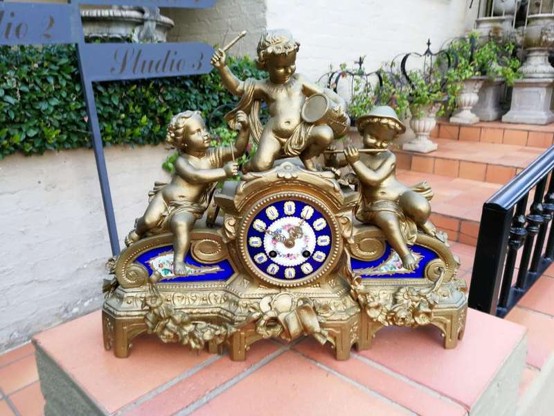 A 20th Century French Brass Clock