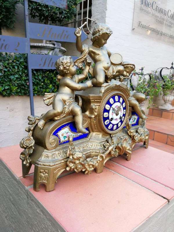 A 20th Century French Brass Clock