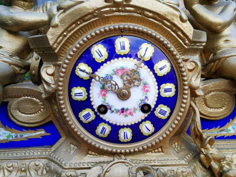 A 20th Century French Brass Clock