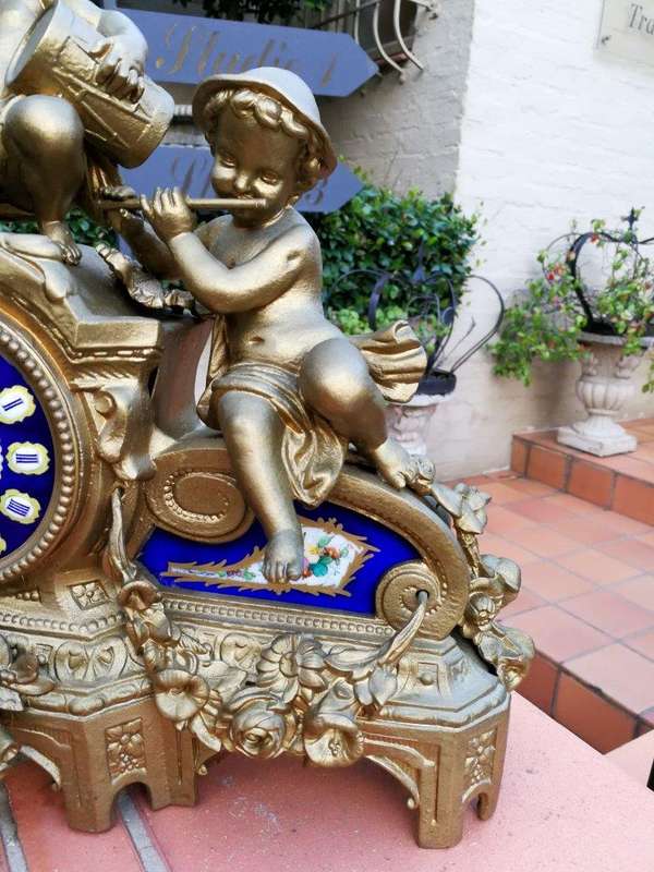 A 20th Century French Brass Clock