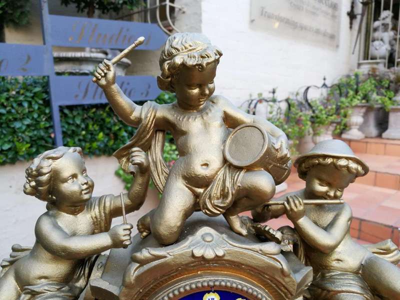 A 20th Century French Brass Clock