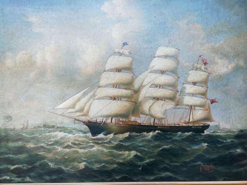 A Pair of 19th Century English Oil on Canvas Paintings in Gilt Frames Signed F. Nash