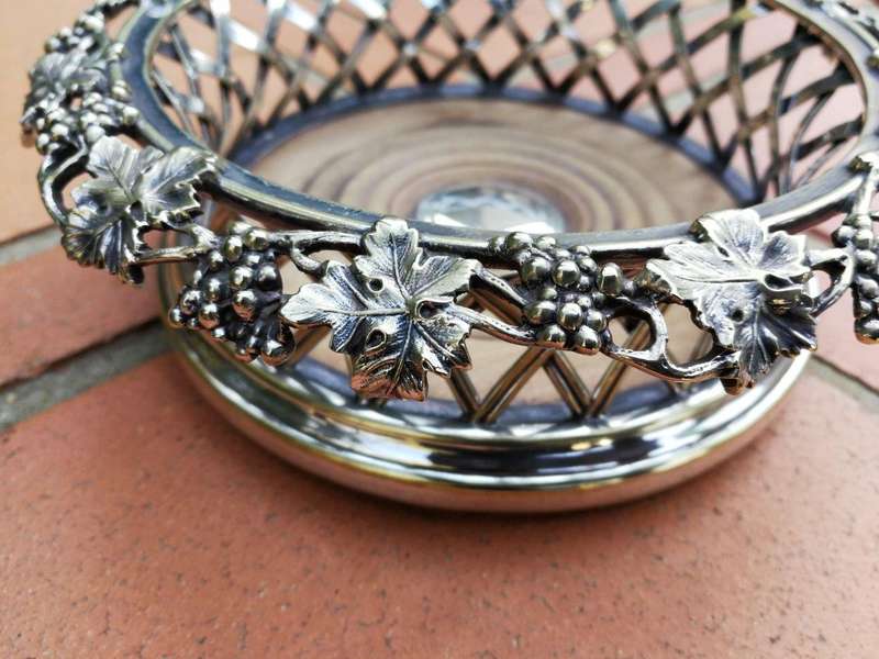 A 19th Century English Circa 1844 Pair of Silver-Plate Wine Coasters Elkington & Co