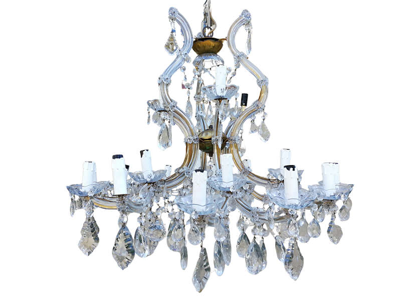 A Mid- 20th Century French Style Crystal Chandelier