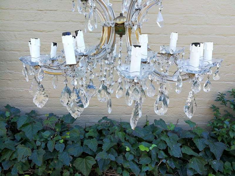 A Mid- 20th Century French Style Crystal Chandelier