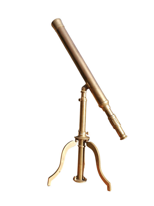 A 20th Century Brass Telescope On Stand