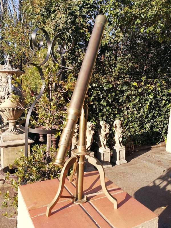 A 20th Century Brass Telescope On Stand