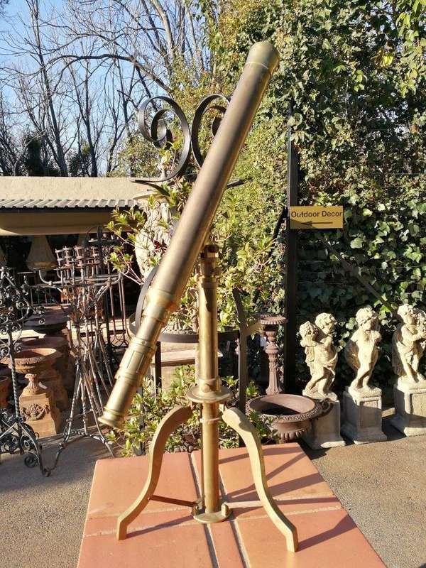 A 20th Century Brass Telescope On Stand